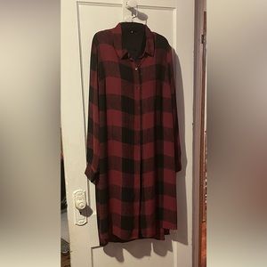 Long Sleeve Pattern Shirt Dress